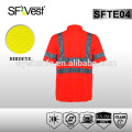 shirt designs for men reflective workwear safety t-shirt for man 100% polyester reflective t-shirt